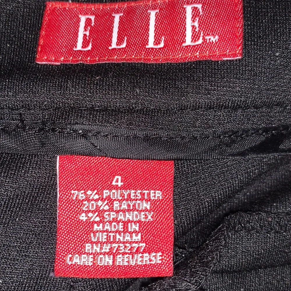 ELLE BRAND NEW SIZE 4 JET BLACK DRESS PANTS